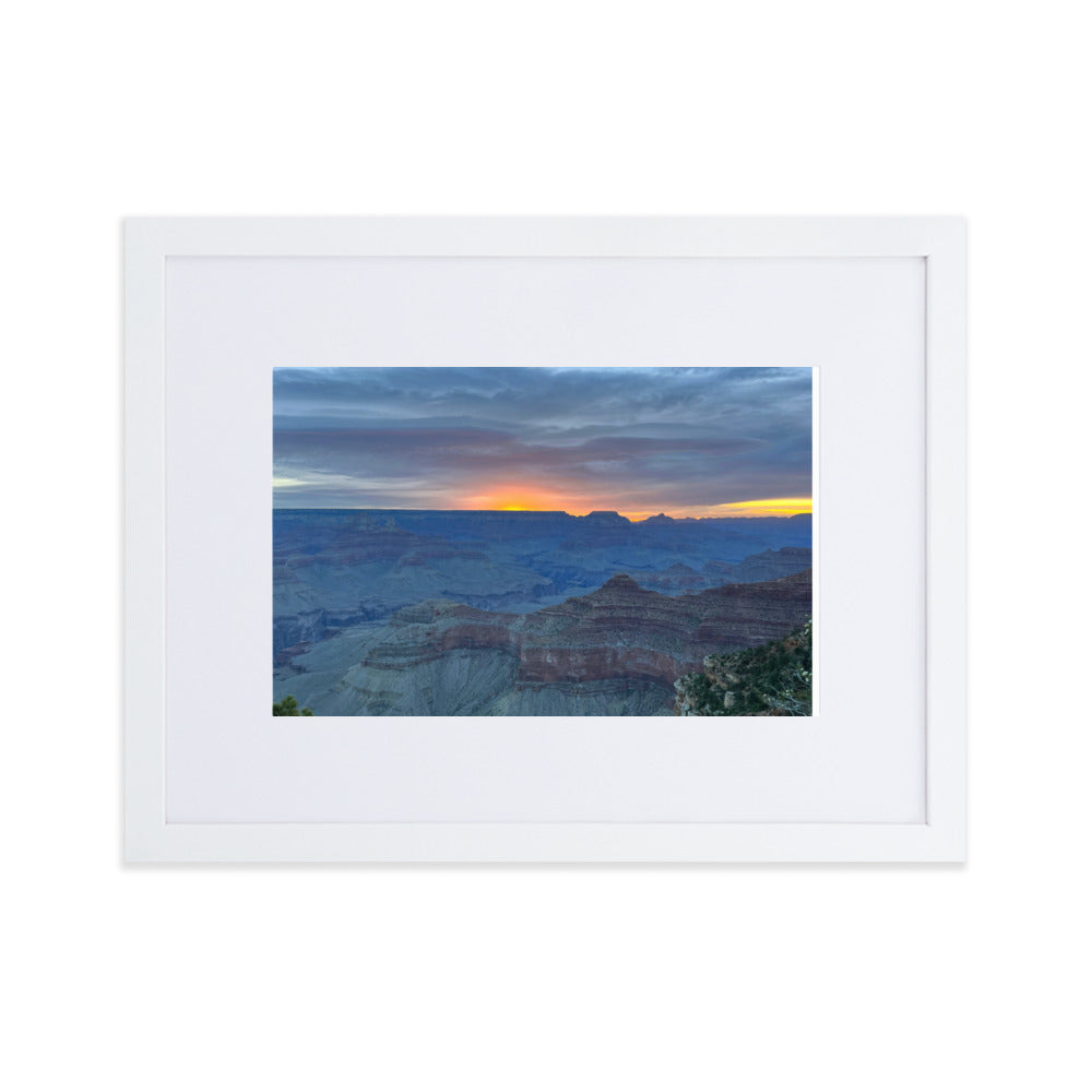 Grand Canyon Dusk Photograph Print in Mat and Frame