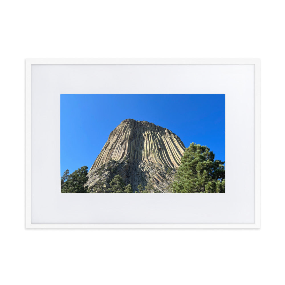 Bear Lodge Butte Photograph Print in Mat and Frame