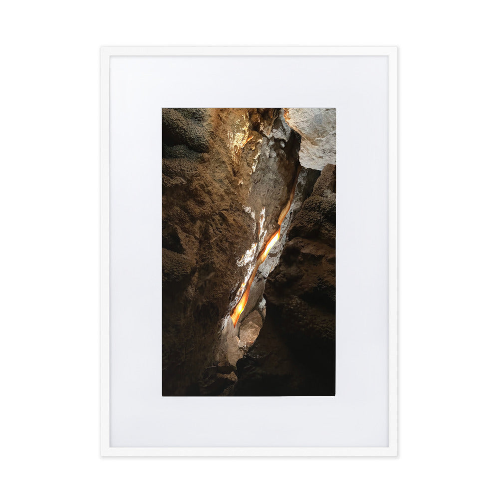 Jewel Cave Bacon Vein Photograph Print in Mat and Frame