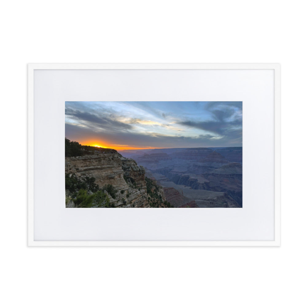 Grand Canyon Sunset Photograph Print in Mat and Frame